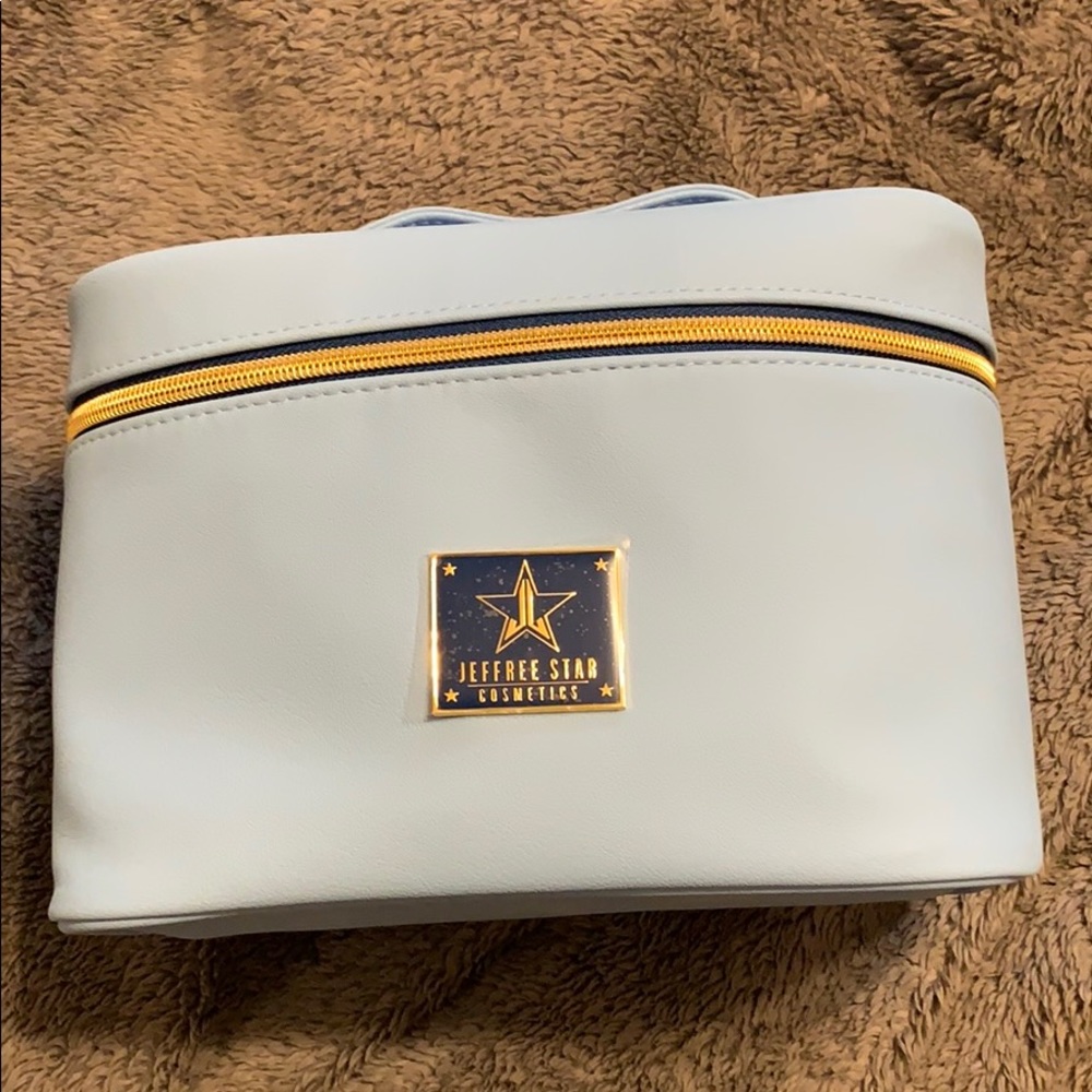 Jeffree Star Cosmetics—-blue makeup travel bag
